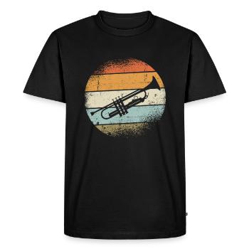 Instrument de trompette - T-shirt Premium bio Homme - noir - Devant - Nico (187cm)