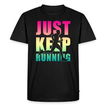 Jogging Jogger cadeau - T-shirt Premium bio Homme - noir - Devant - Nico (187cm)