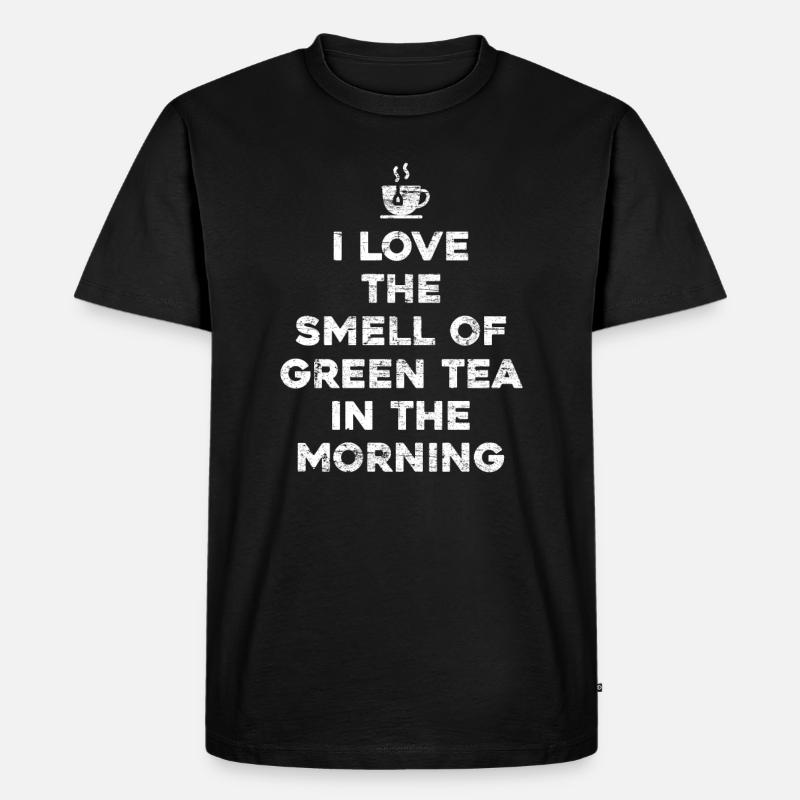 Tee Geschenk Grüner Tee - Männer Premium Bio T-Shirt - Schwarz