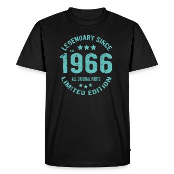 1966 anniversaire de la naissance - T-shirt Premium bio Homme - noir - Devant - Nico (187cm)