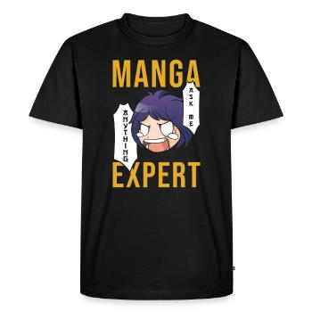 Manga Expert - Men's Premium Organic T-Shirt - black - Front - Nico (187cm)