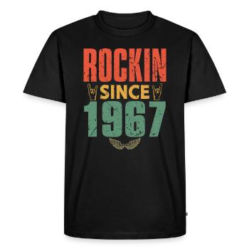 Birthday 1967 Spruch Rock - Men's Premium Organic T-Shirt - black - Front - Nico (187cm)
