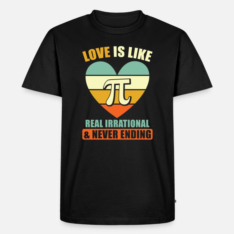 Pi Mathe Spruch - Männer Premium Bio T-Shirt - Schwarz