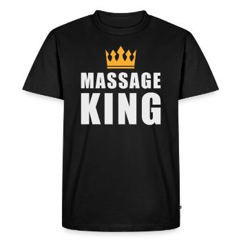 Massage Masseur Gift - Men's Premium Organic T-Shirt - black - Front - Nico (187cm)