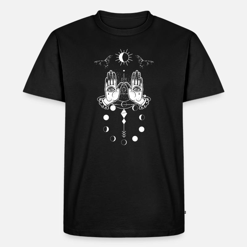 Hand Auge Hexerei Tarot - Männer Premium Bio T-Shirt - Schwarz