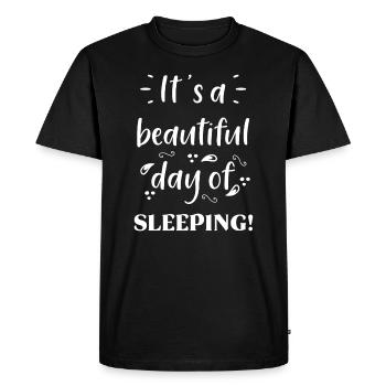 Dire dormir - T-shirt Premium bio Homme - noir - Devant - Nico (187cm)