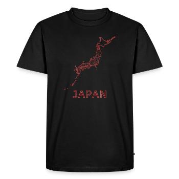 Japon Lineart - T-shirt Premium bio Homme - noir - Devant - Nico (187cm)