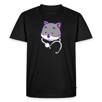 Stéthoscope mignon - T-shirt Premium bio Homme - noir - Devant - Nico (187cm)