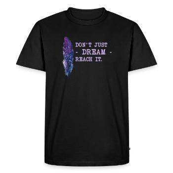 Motivation Dire rêves - T-shirt Premium bio Homme - noir - Devant - Nico (187cm)
