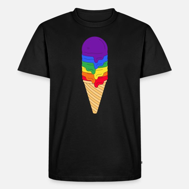 LGBTQ Eis - Männer Premium Bio T-Shirt - Schwarz