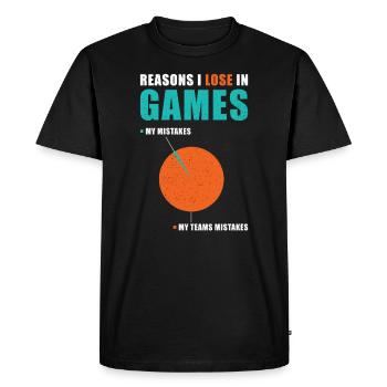 Gamer funny saying - Men's Premium Organic T-Shirt - black - Front - Nico (187cm)