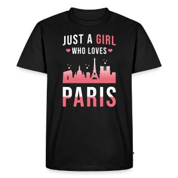 Paris - T-shirt Premium bio Homme - noir - Devant - Nico (187cm)