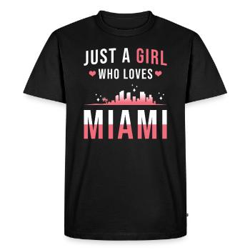 Miami - T-shirt Premium bio Homme - noir - Devant - Nico (187cm)