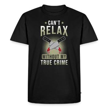 True Crime - Men's Premium Organic T-Shirt - black - Front - Nico (187cm)
