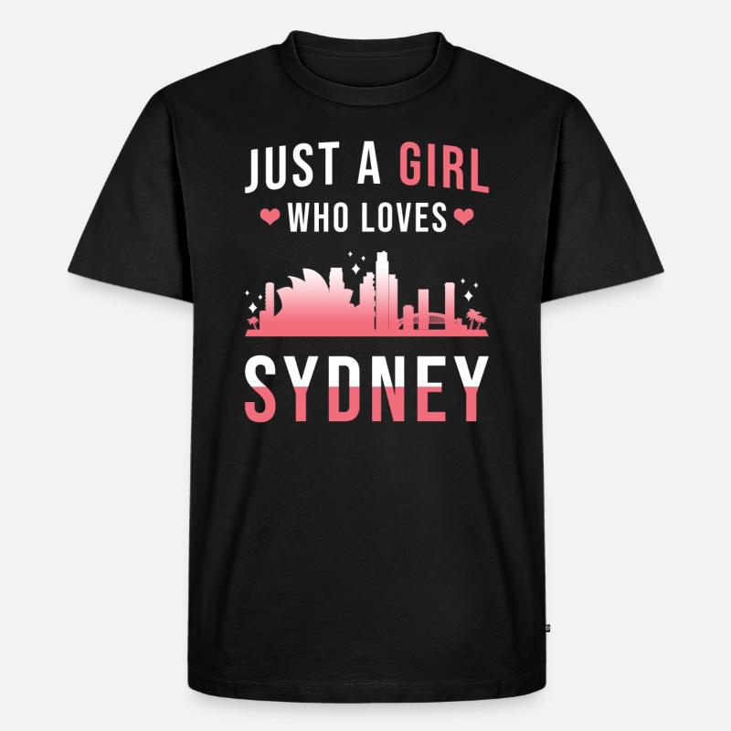 Sydney - Männer Premium Bio T-Shirt - Schwarz