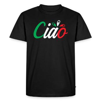 Ciao - T-shirt Premium bio Homme - noir - Devant - Nico (187cm)