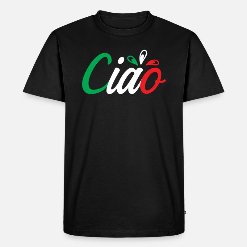 Ciao - Männer Premium Bio T-Shirt - Schwarz