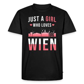 Vienne - T-shirt Premium bio Homme - noir - Devant - Nico (187cm)