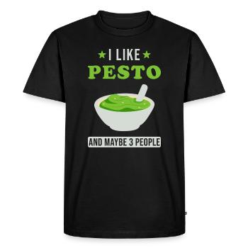 Pesto - Men's Premium Organic T-Shirt - black - Front - Nico (187cm)