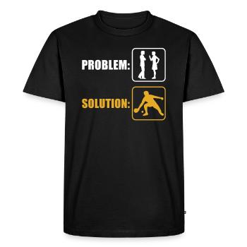 Play table tennis - Men's Premium Organic T-Shirt - black - Front - Nico (187cm)