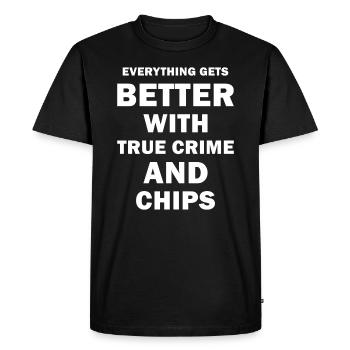 Vrai crime - T-shirt Premium bio Homme - noir - Devant - Nico (187cm)