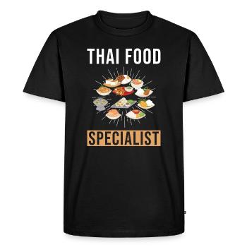 Spécialiste de la cuisine thaïlandaise - T-shirt Premium bio Homme - noir - Devant - Nico (187cm)