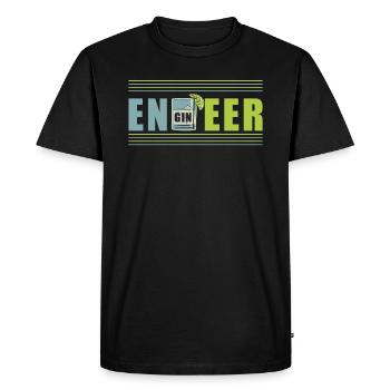 Engineer - Men's Premium Organic T-Shirt - black - Front - Nico (187cm)