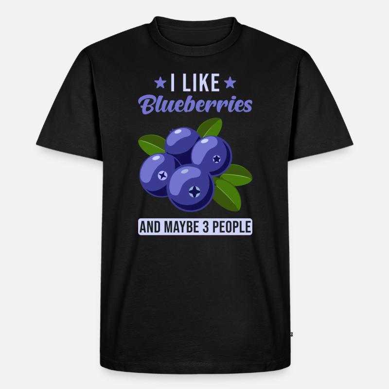 Blaubeeren - Männer Premium Bio T-Shirt - Schwarz