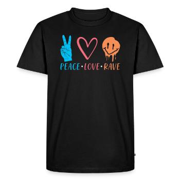Rave - T-shirt Premium bio Homme - noir - Devant - Nico (187cm)