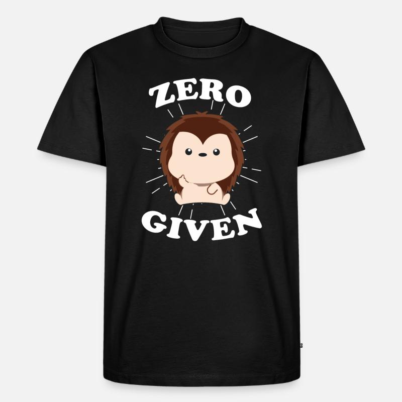 Igel Mittelfinger - Männer Premium Bio T-Shirt - Schwarz