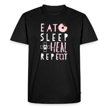 Cadeau vétérinaire - T-shirt Premium bio Homme - noir - Devant - Nico (187cm)