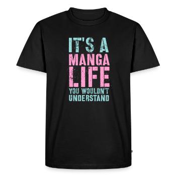 Cadeau Manga - T-shirt Premium bio Homme - noir - Devant - Nico (187cm)