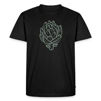 Artichaut Lineart - T-shirt Premium bio Homme - noir - Devant - Nico (187cm)