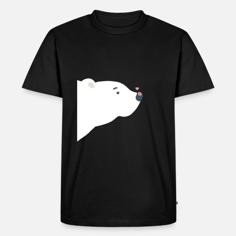 Eisbär - Männer Premium Bio T-Shirt - Schwarz