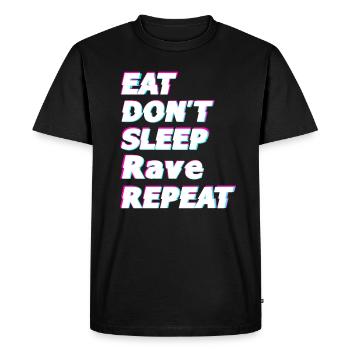 Idée cadeau Raver - T-shirt Premium bio Homme - noir - Devant - Nico (187cm)