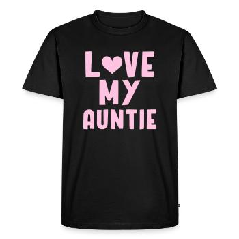 Auntie - Men's Premium Organic T-Shirt - black - Front - Nico (187cm)