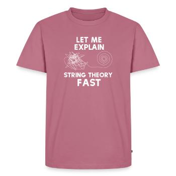 String Theory - Men's Premium Organic T-Shirt - mauve - Front - Nico (187cm)
