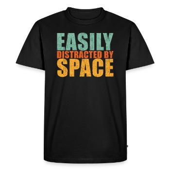 Space - Men's Premium Organic T-Shirt - black - Front - Nico (187cm)