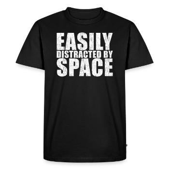 Space - Men's Premium Organic T-Shirt - black - Front - Nico (187cm)