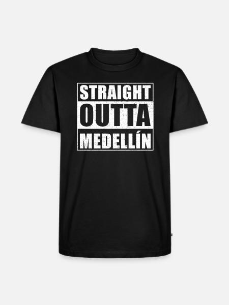 Recht uit Medellín - Mannen Premium Bio T-shirt - zwart