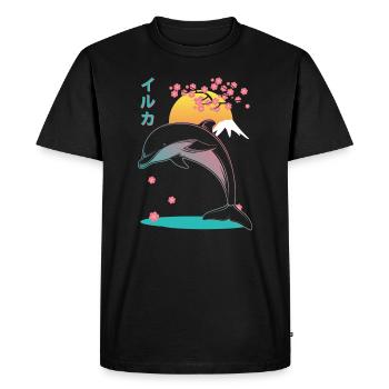 Dolphin Japan Esthétique - T-shirt Premium bio Homme - noir - Devant - Nico (187cm)