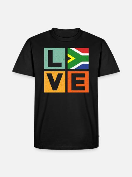South Africa Love - Men's Premium Organic T-Shirt - black