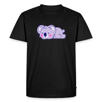 Koala endormi - T-shirt Premium bio Homme - noir - Devant - Nico (187cm)
