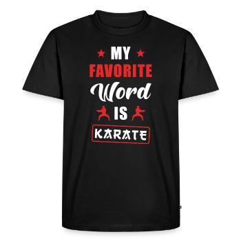 Karate - Men's Premium Organic T-Shirt - black - Front - Nico (187cm)