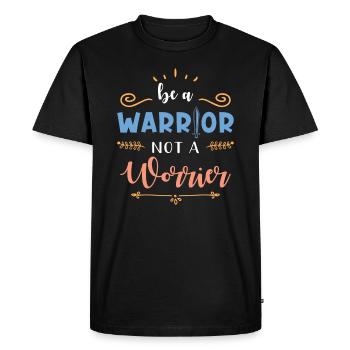 Inspiration Citation Slogan Fighter - T-shirt Premium bio Homme - noir - Devant - Nico (187cm)