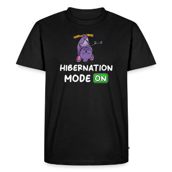 Mode d’hibernation activé avec Bat - T-shirt Premium bio Homme - noir - Devant - Nico (187cm)