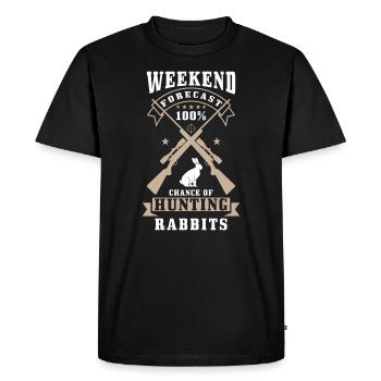 Hunter de lapin disant - T-shirt Premium bio Homme - noir - Devant - Nico (187cm)