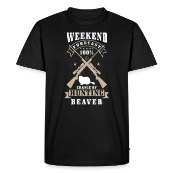 Bieber Jäger disant - T-shirt Premium bio Homme - noir - Devant - Nico (187cm)
