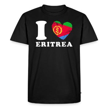 J’aime l’Erythrée - T-shirt Premium bio Homme - noir - Devant - Nico (187cm)