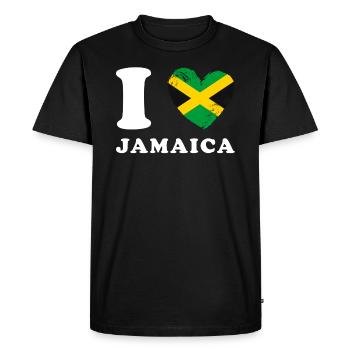 J’adore la Jamaïque - T-shirt Premium bio Homme - noir - Devant - Nico (187cm)